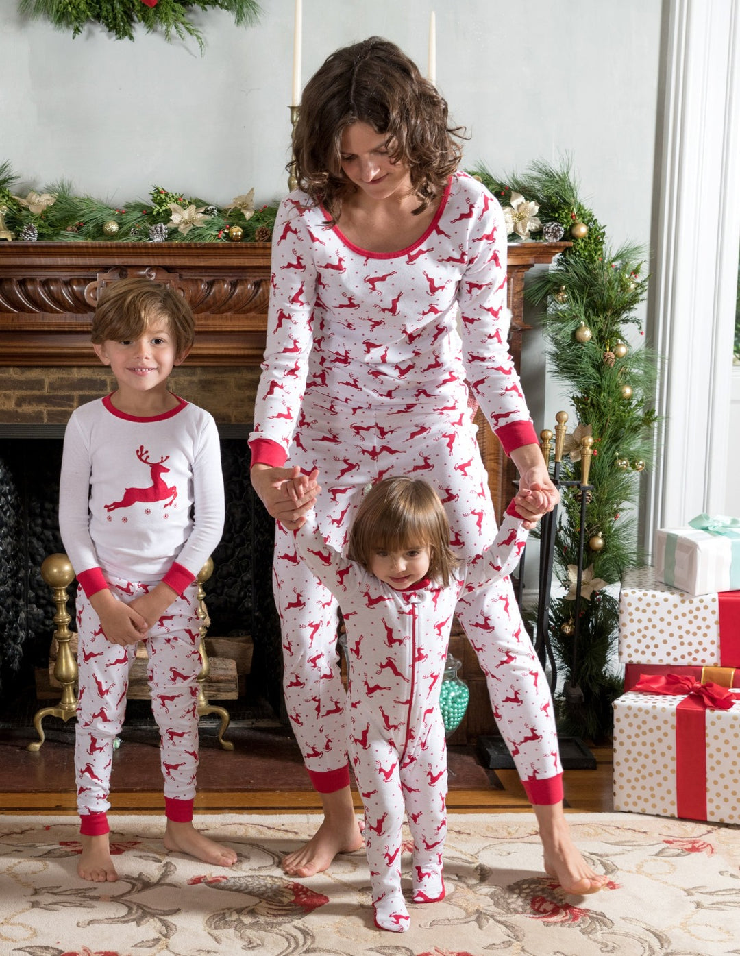 reindeer matching family pajamas