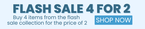 flash sale 4 for 2. buy 4 items from the flash sale collection for the price of 2 . shop now