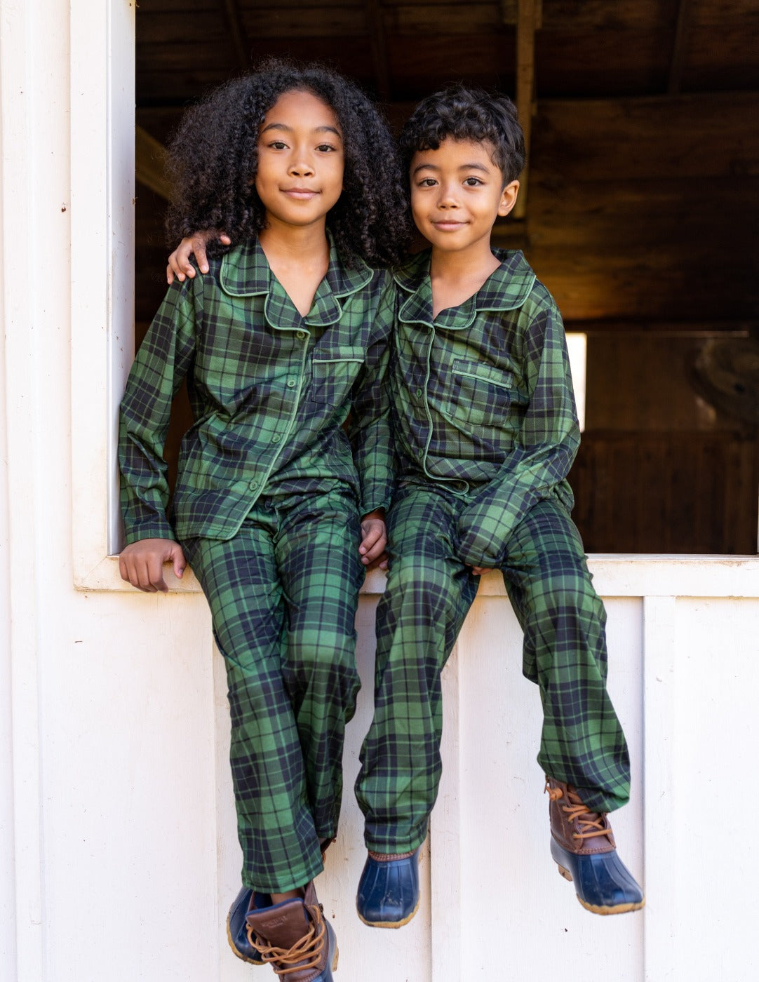 Leveret Kids Black & Green Plaid Flannel Pajamas – Leveret Clothing
