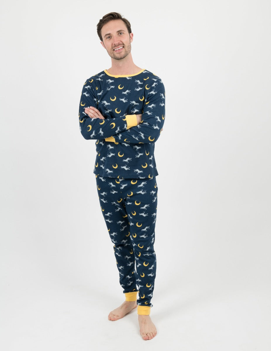 Leveret Men's Wild Animals Cotton Pajamas – Leveret Clothing