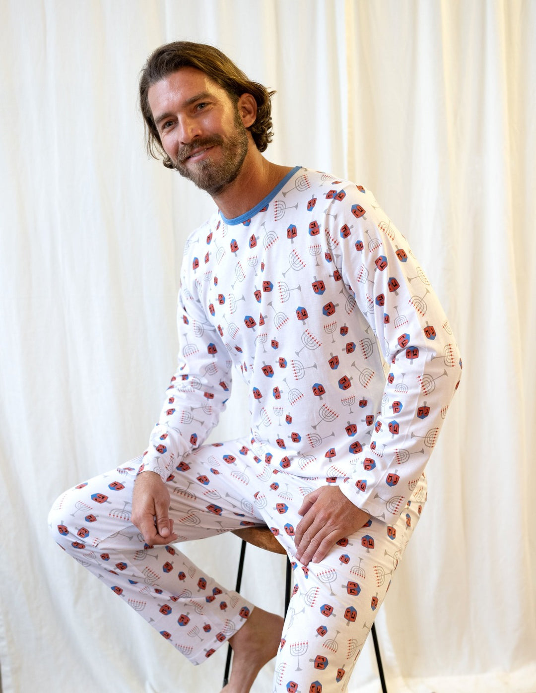 menorah men's cotton pajama set