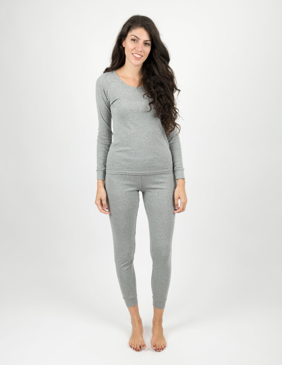 light grey solid color women's pajama