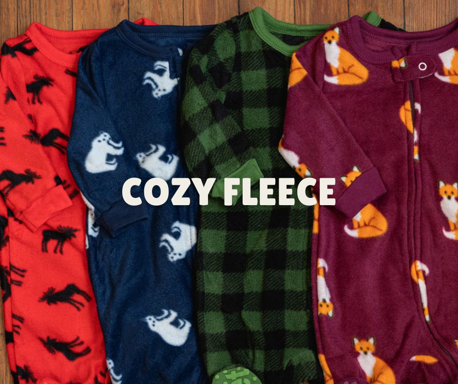 cozy fleece footed pajamas