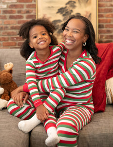Women's Red White & Green Cotton Pajamas