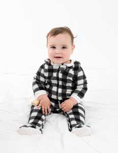 Baby Footed Fleece Plaid Pajamas
