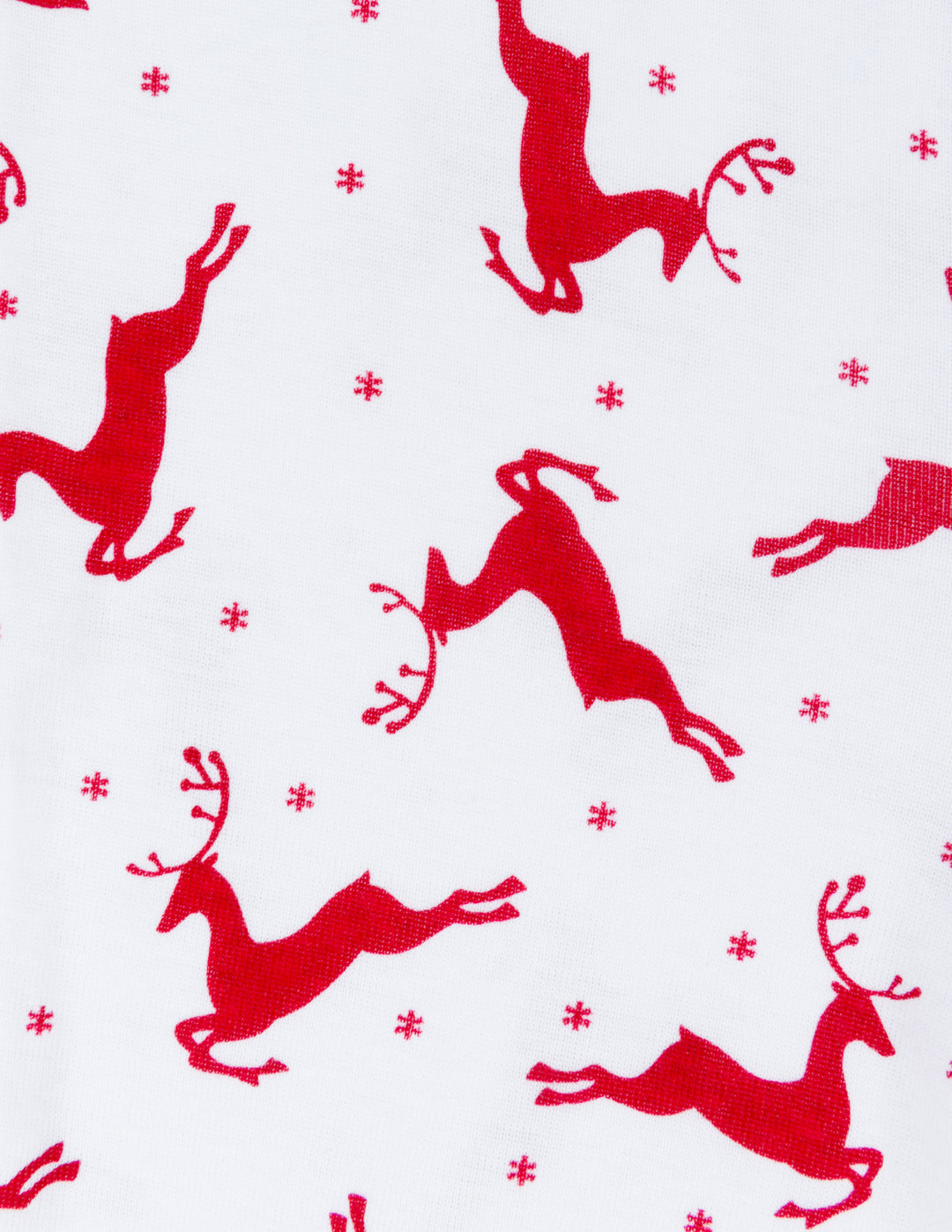 red & white reindeer print