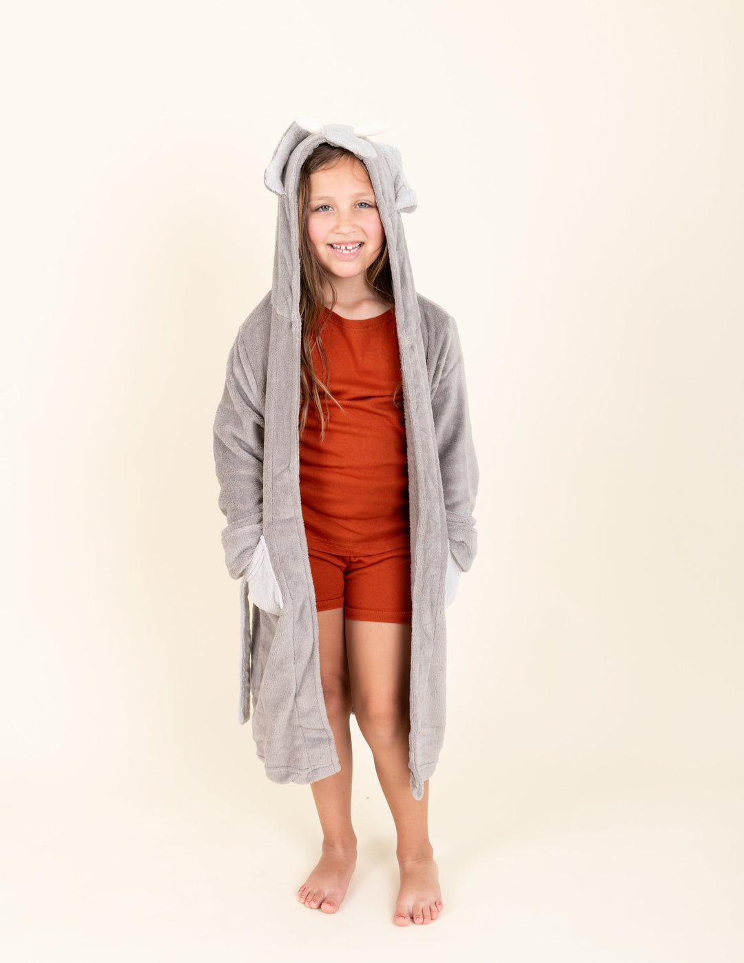 Grey Kids Robe Kids Robes For Boys & Girls | Matching Doll & Hooded Robes – Leveret ...