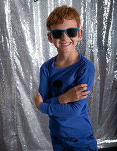 Kids Royal Blue Skull Pajamas