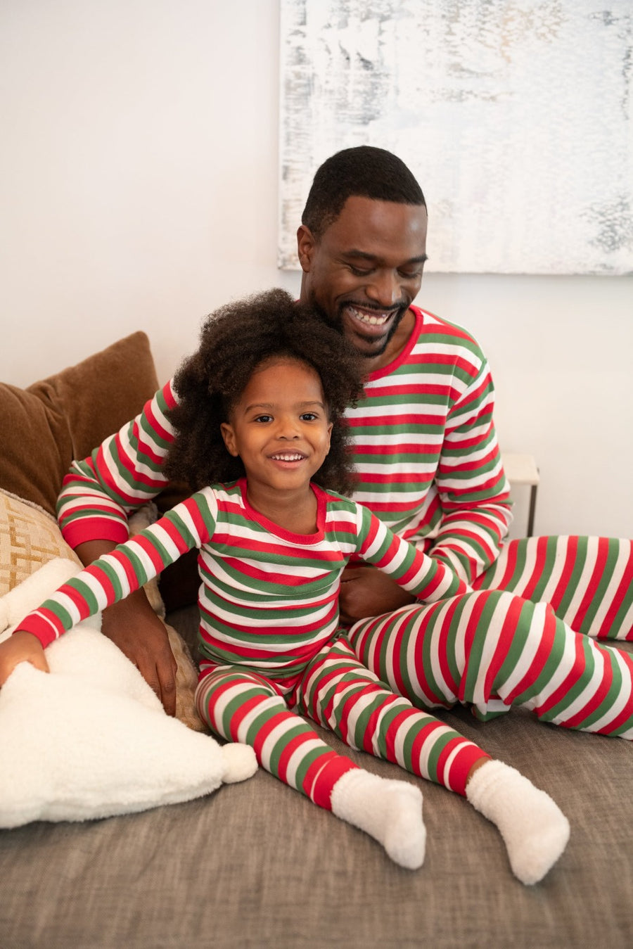 Red, White, & Green Matching Family Pajama Set – Leveret Clothing