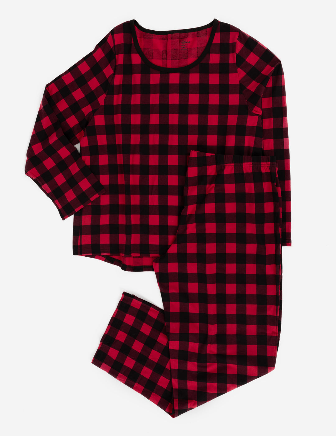 Buffalo Plaid Cheap Cute Plus Size Pajamas Leveret Women's Cotton