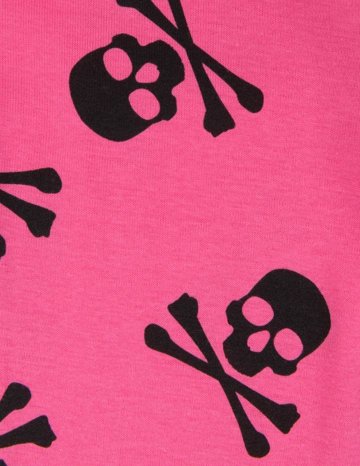 kids hot pink skull pajamas