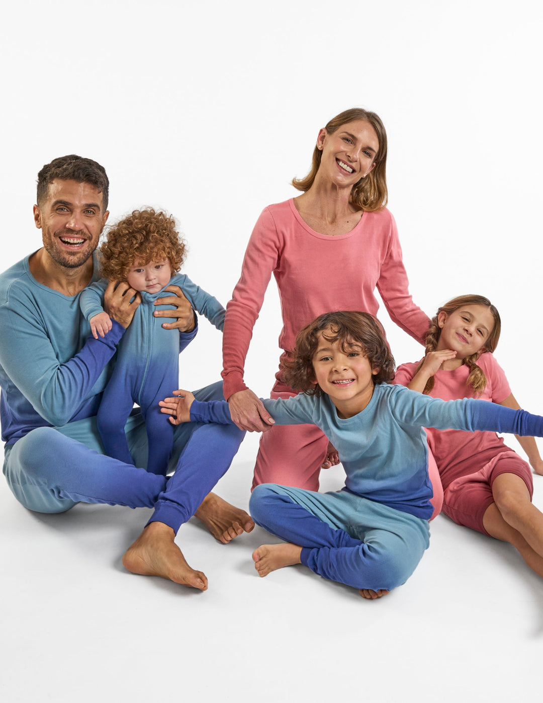 tie dye ombre matching family pajamas