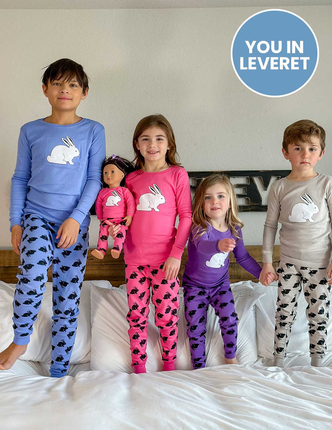 Family Rabbit Pyjamas Hot Pink Bunny Rabbit Cotton Pajamas – Leveret Clothing