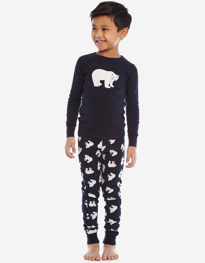 kids cotton polar bear pajamas