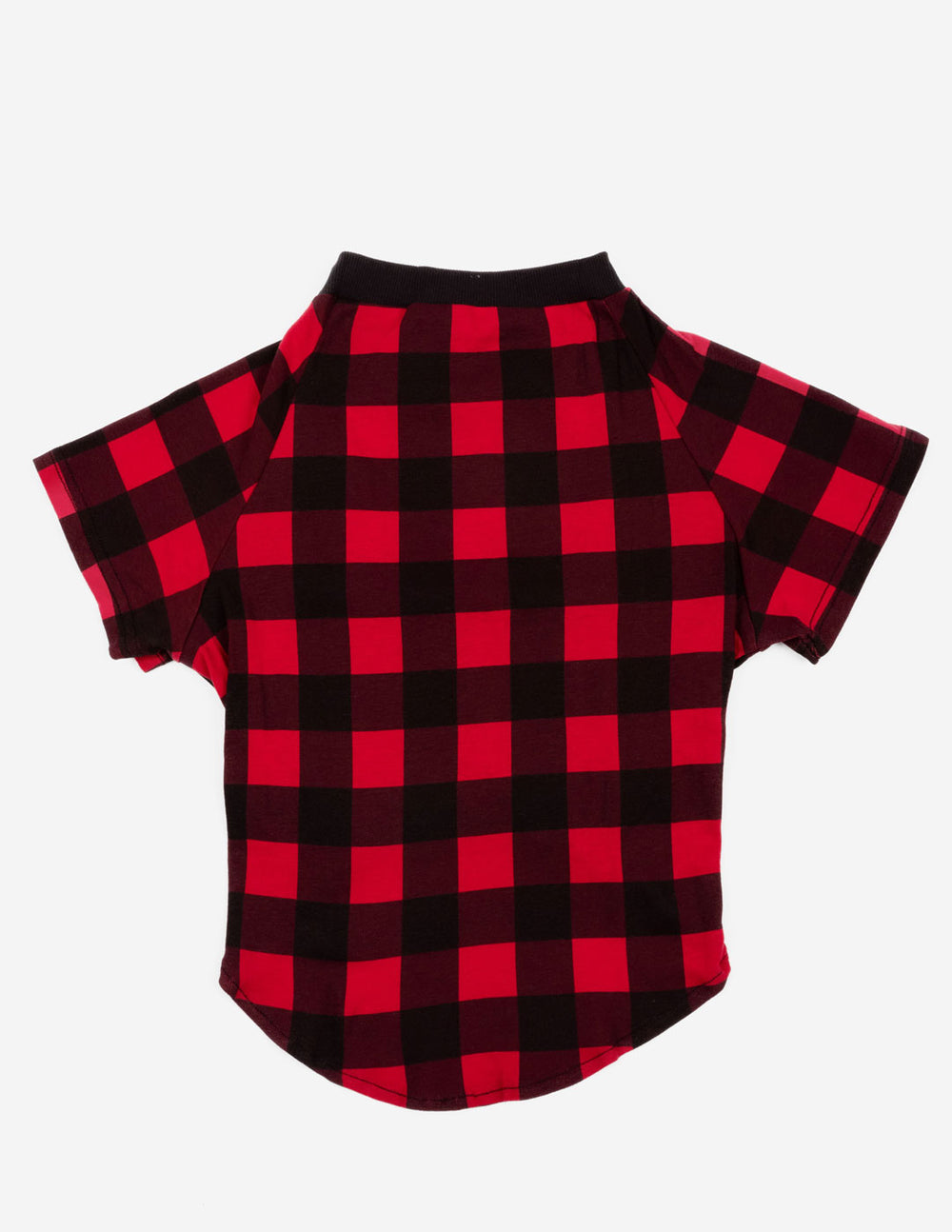 red and black plaid cotton big dog pajamas
