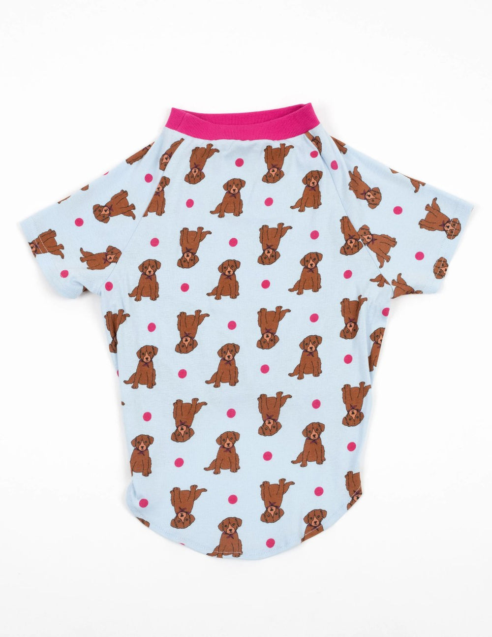 blue puppy print big dog pajama