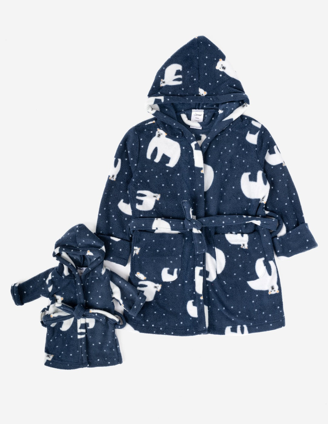 Girl and Doll Fleece Hooded Animal Robes – Leveret Clothing