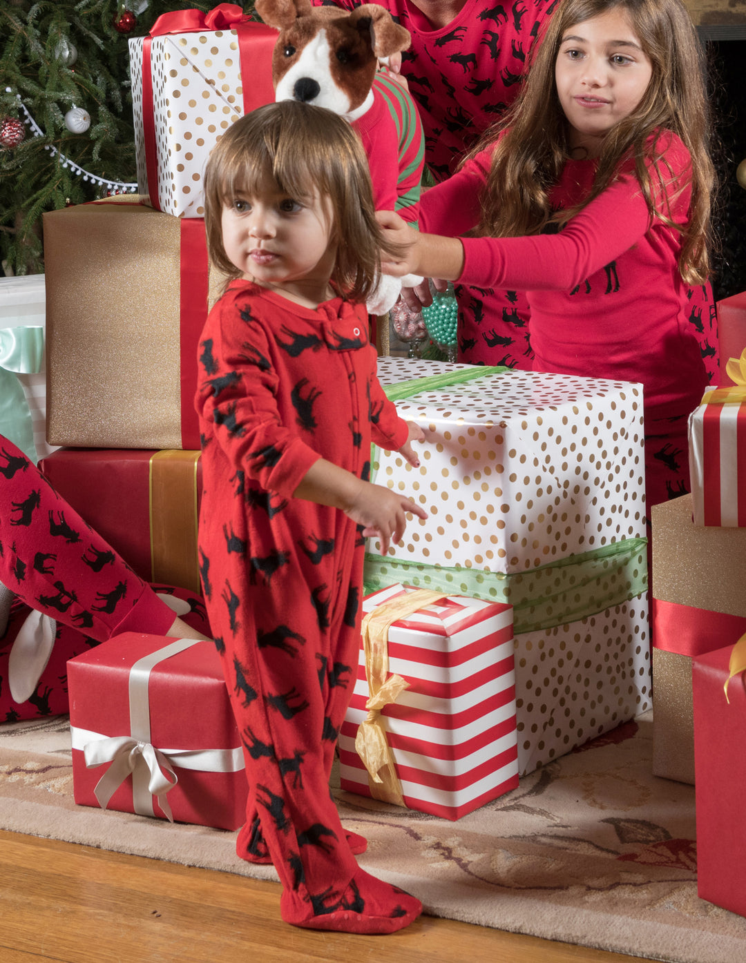 Leveret Kids Footed Fleece Moose Pajamas – Leveret Clothing