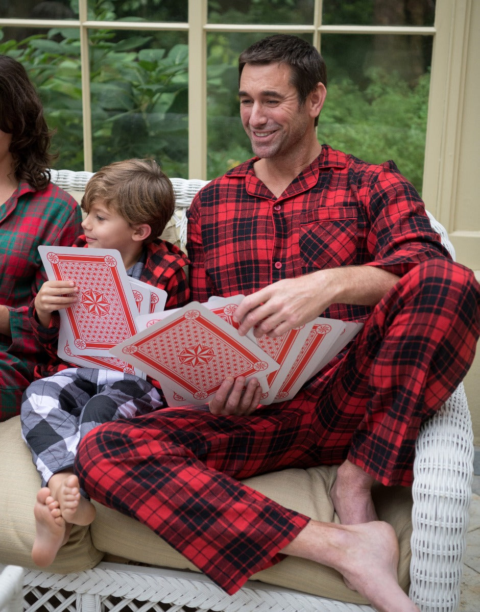 LAPASA M 95 Mens Flannel Pajamas Set, Black and white plaid, M LAPASA M 95 Mens Flannel Pajamas Set, Black and white plaid, M
