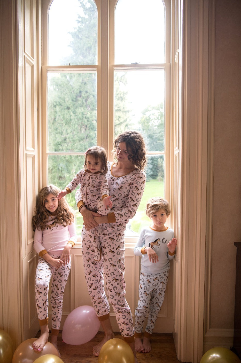 matching family horse pajamas