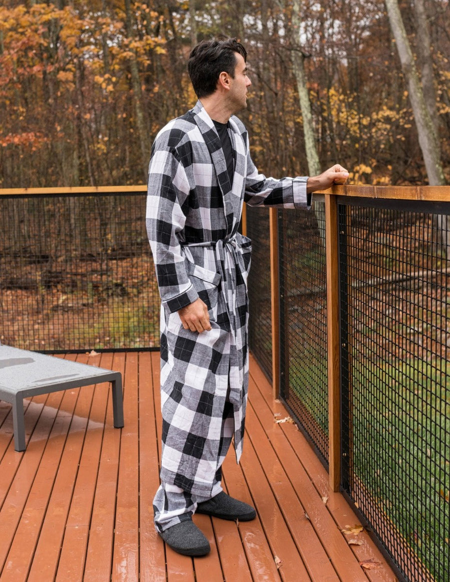 Leveret Men's Flannel Robes Leveret Clothing