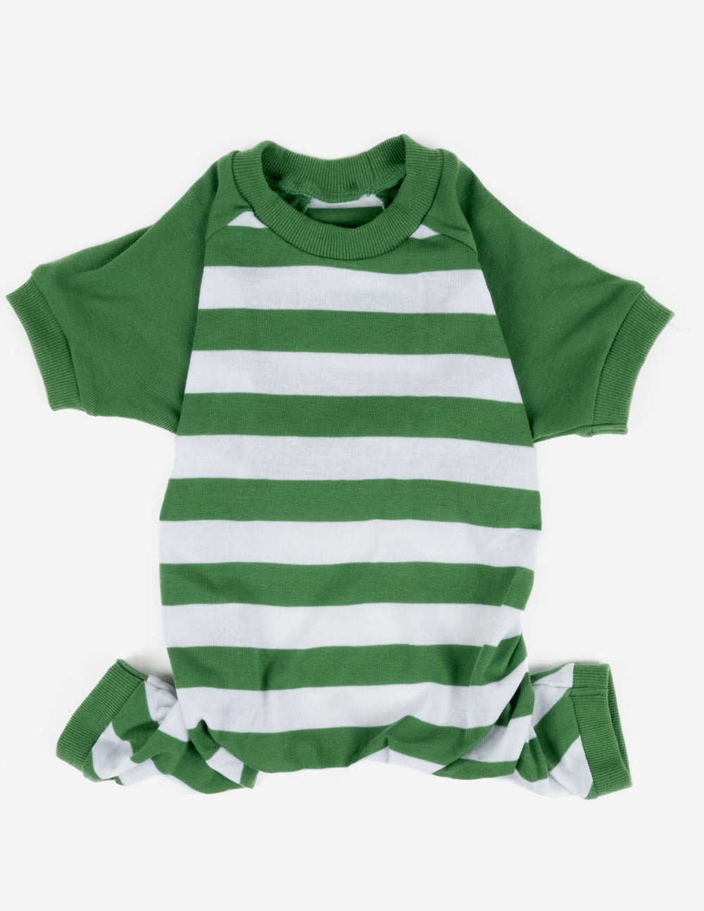 green and white stripes dog cotton pajama