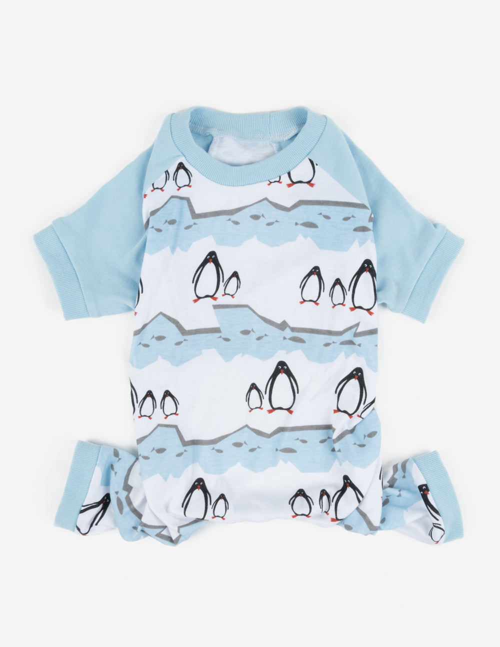 blue penguin dog pajama