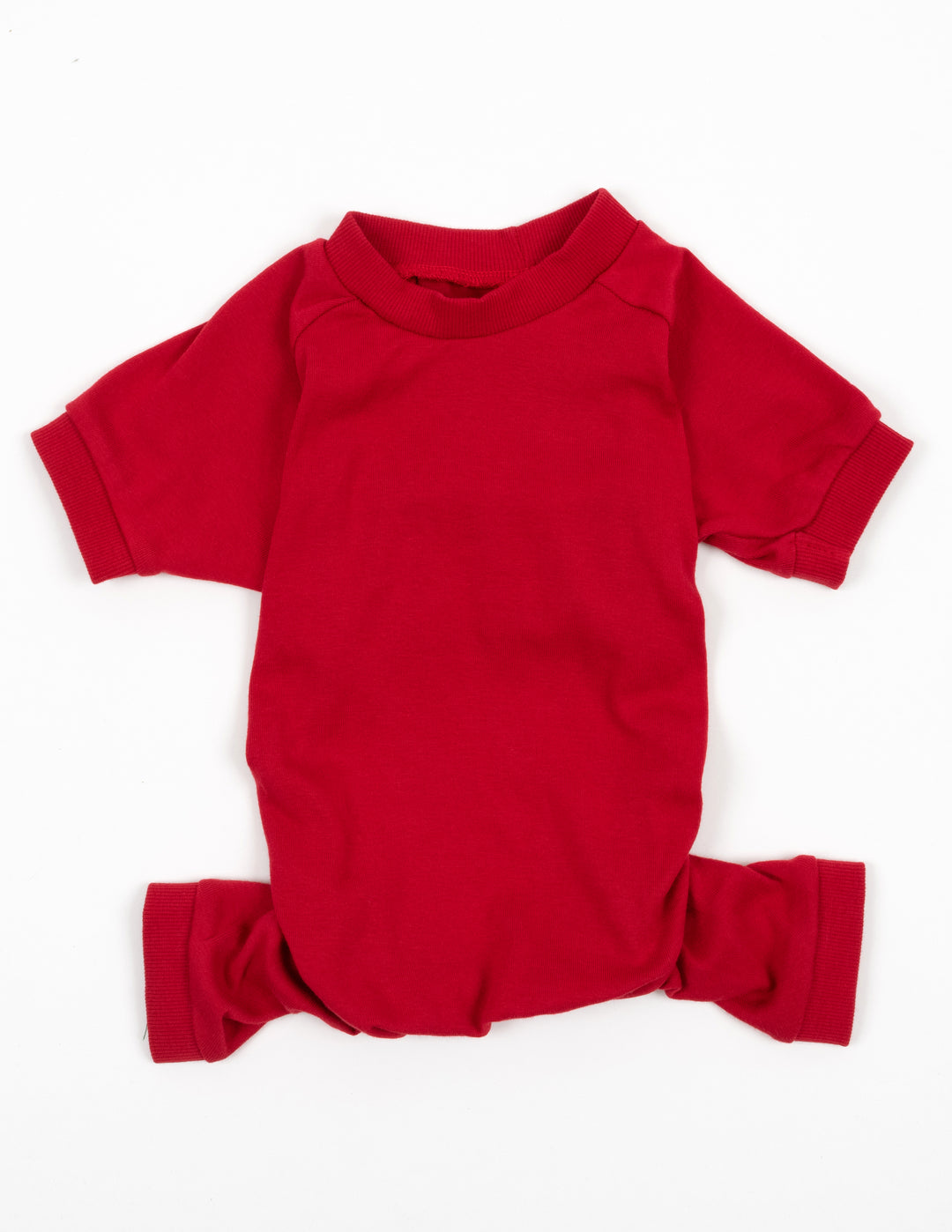 solid color red dog pajamas