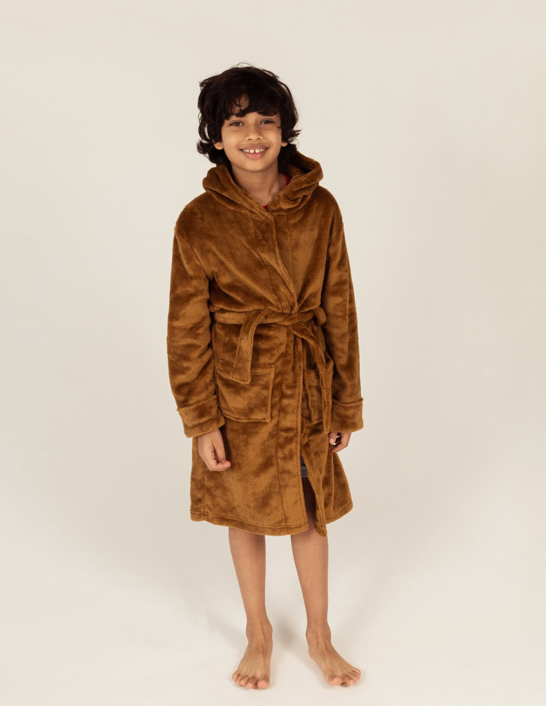 Kid's Fleece Hooded Bear Robe Leveret Clothing Kid's Fleece Hooded Bear Robe Leveret Clothing