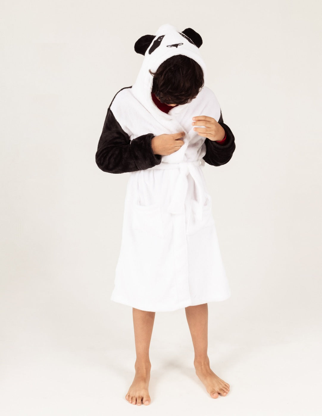 Panda Robe Kids Fleece Hooded Panda Robe – Leveret Clothing