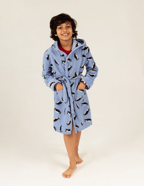Next Boys Hooded Fleece Dressing Gown age 7 years | eBay