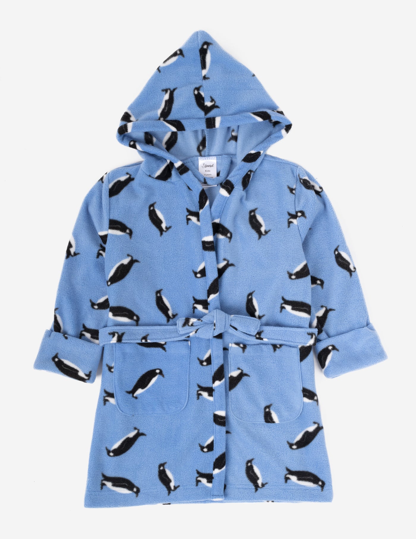 Kids Fleece Hooded Penguin Robe