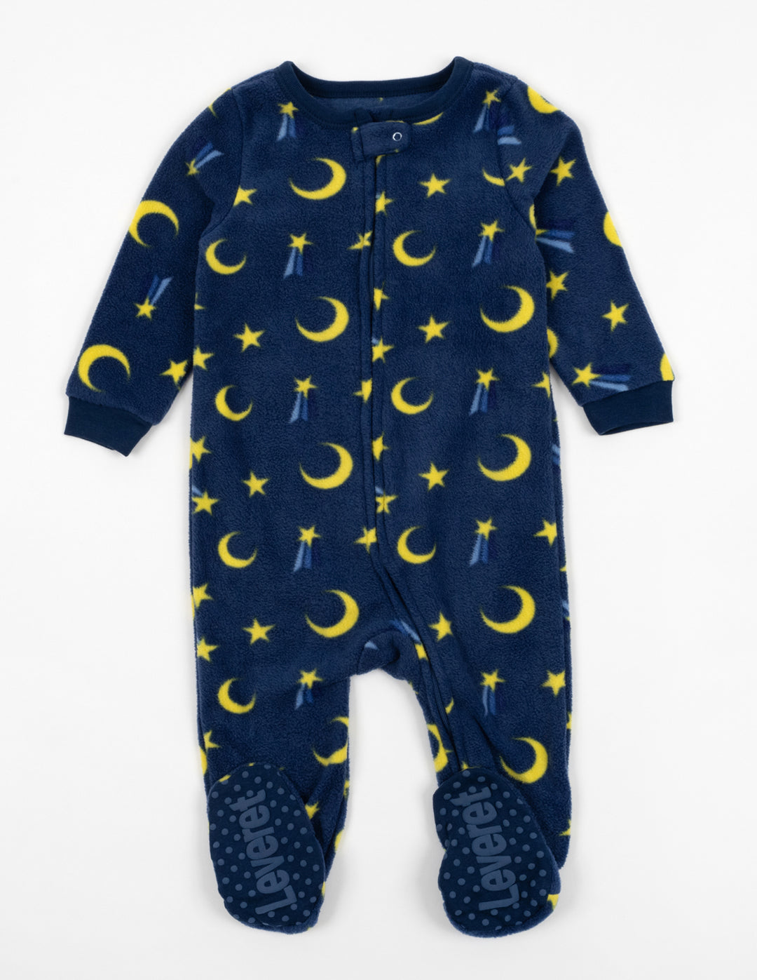 fleece footed moon baby pajamas