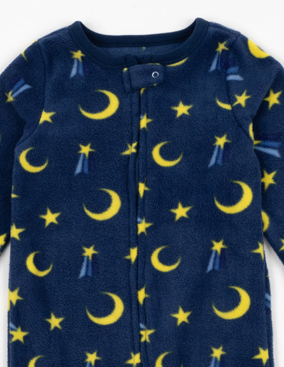 fleece footed moon baby pajamas