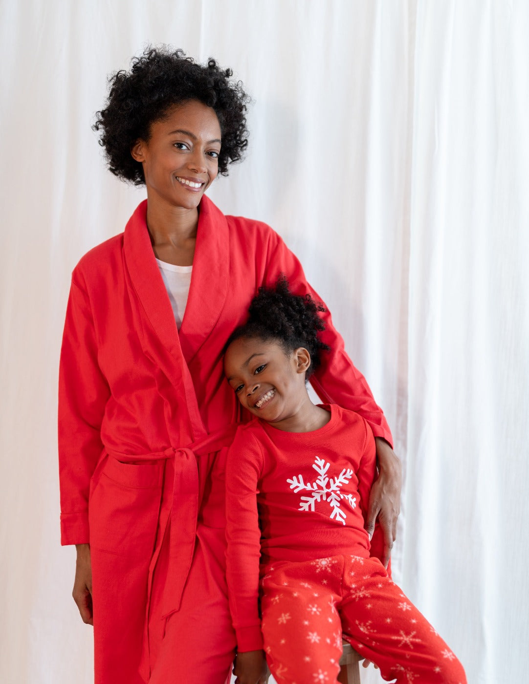 Women's Red Solid Color Flannel Robe – Leveret Clothing