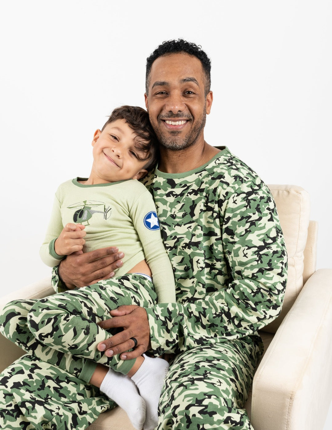camouflage and helicopter kids pajamas