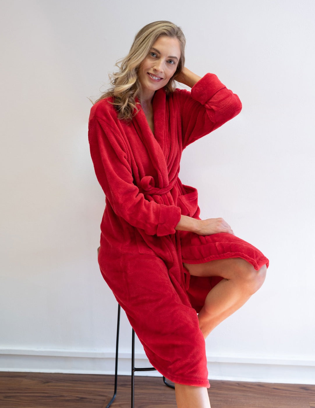Leveret Women's Soft Micro Fleece Bathrobe Leveret Clothing