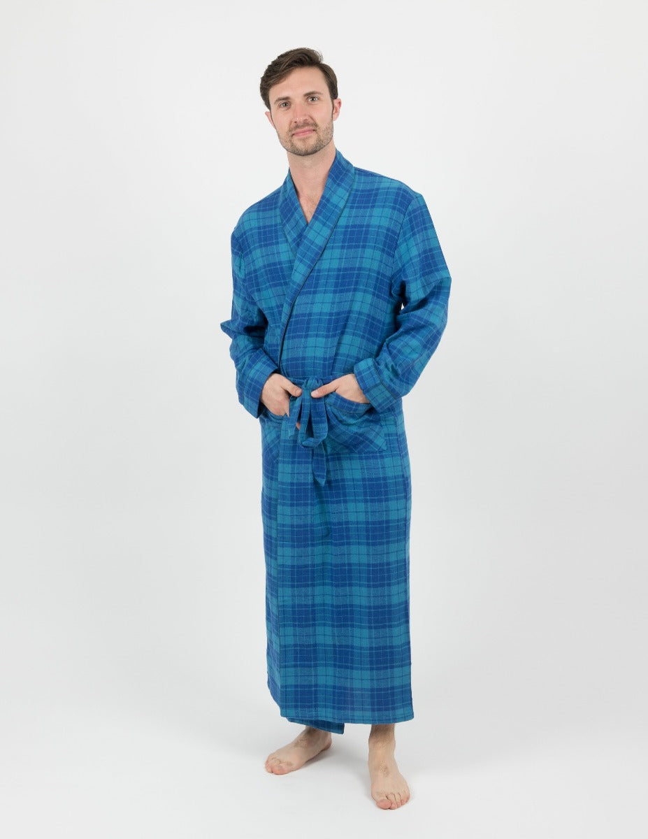 Leveret Men's Flannel Robes Leveret Clothing