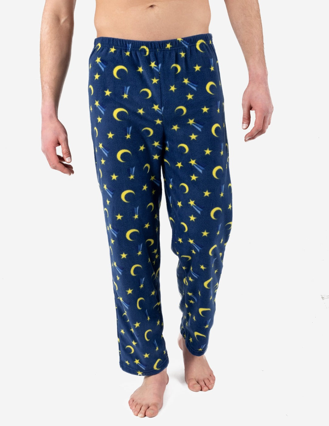 moon and stars men's fleece pants