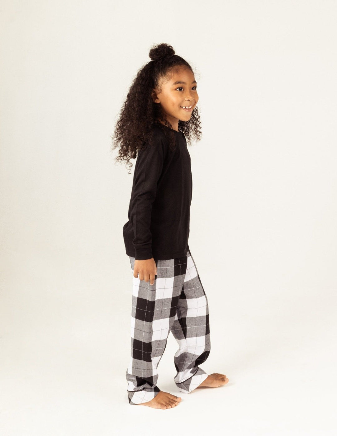 Kids Black & White Plaid Flannel Set – Leveret Clothing