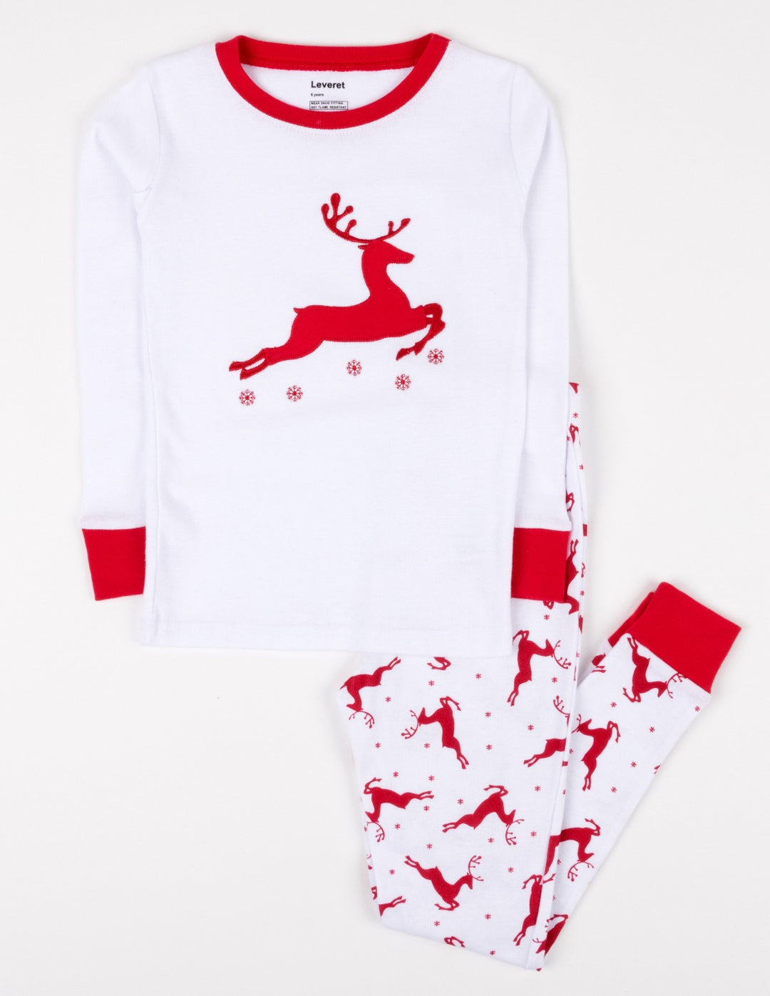 reindeer kids cotton pajamas christmas
