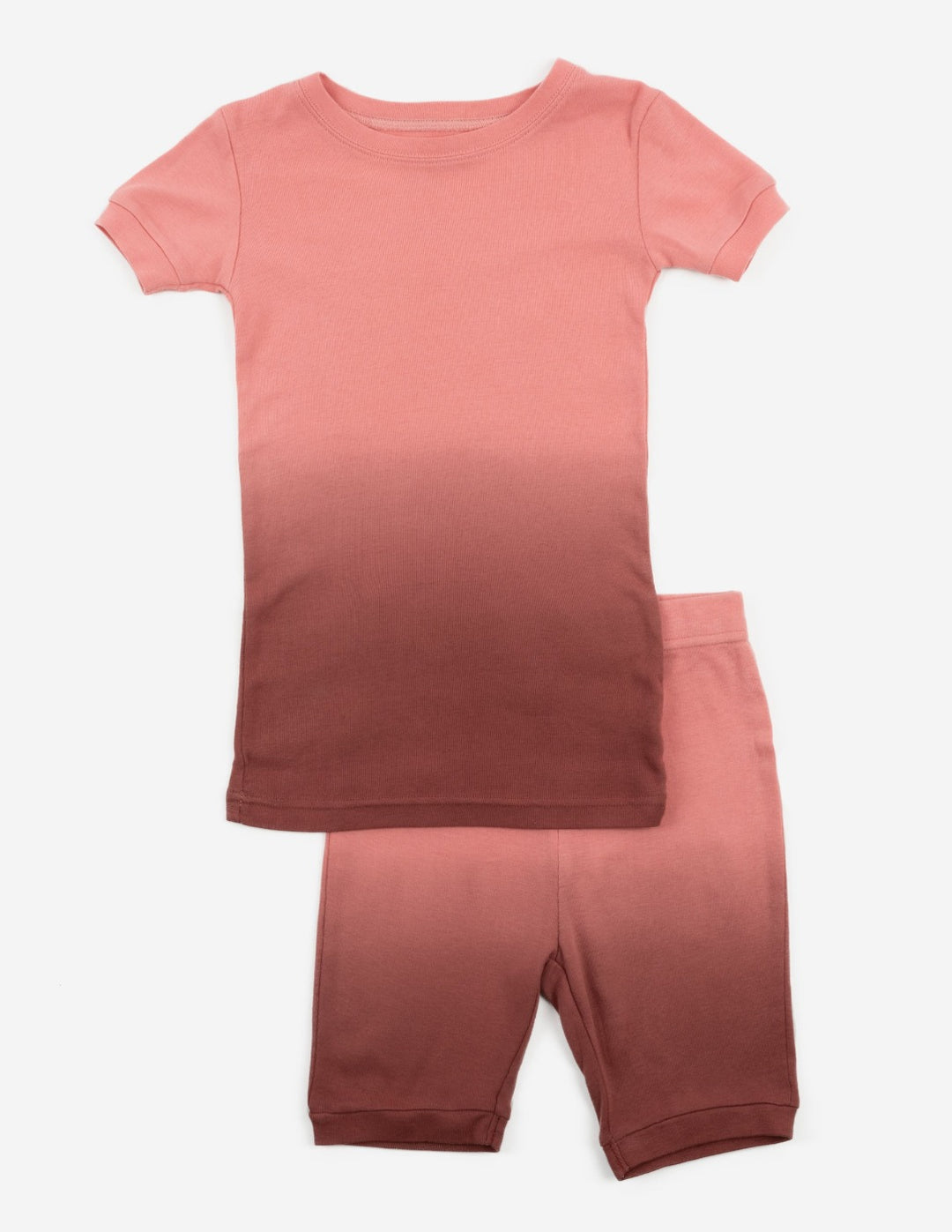 Kids Cotton Short Pink Ombré Tie Dye Pajamas