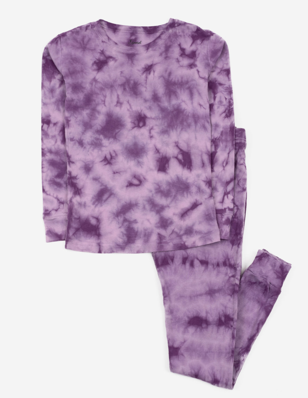 Kids Purple Mix Tie Dye Cotton Pajamas