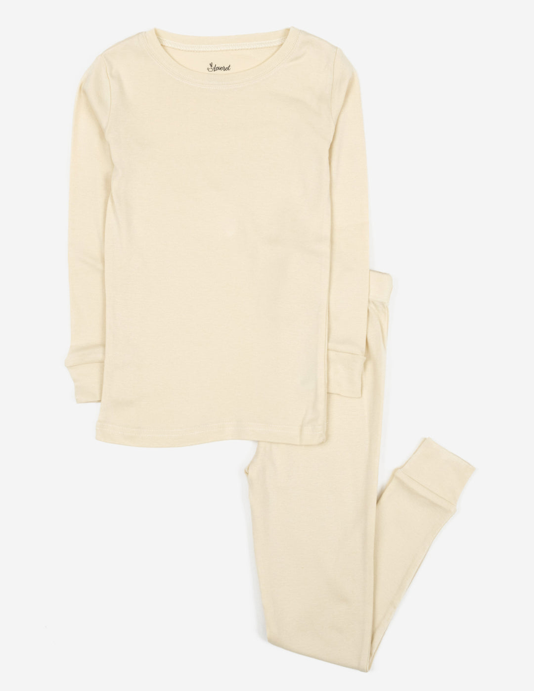 solid color off white kids cotton pajamas