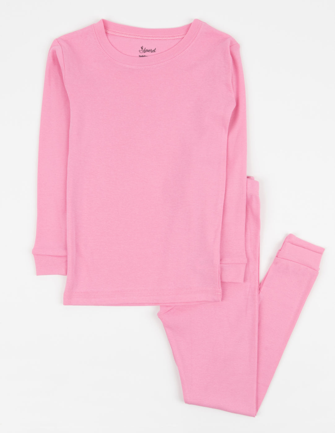 solid color light pink kids cotton pajamas
