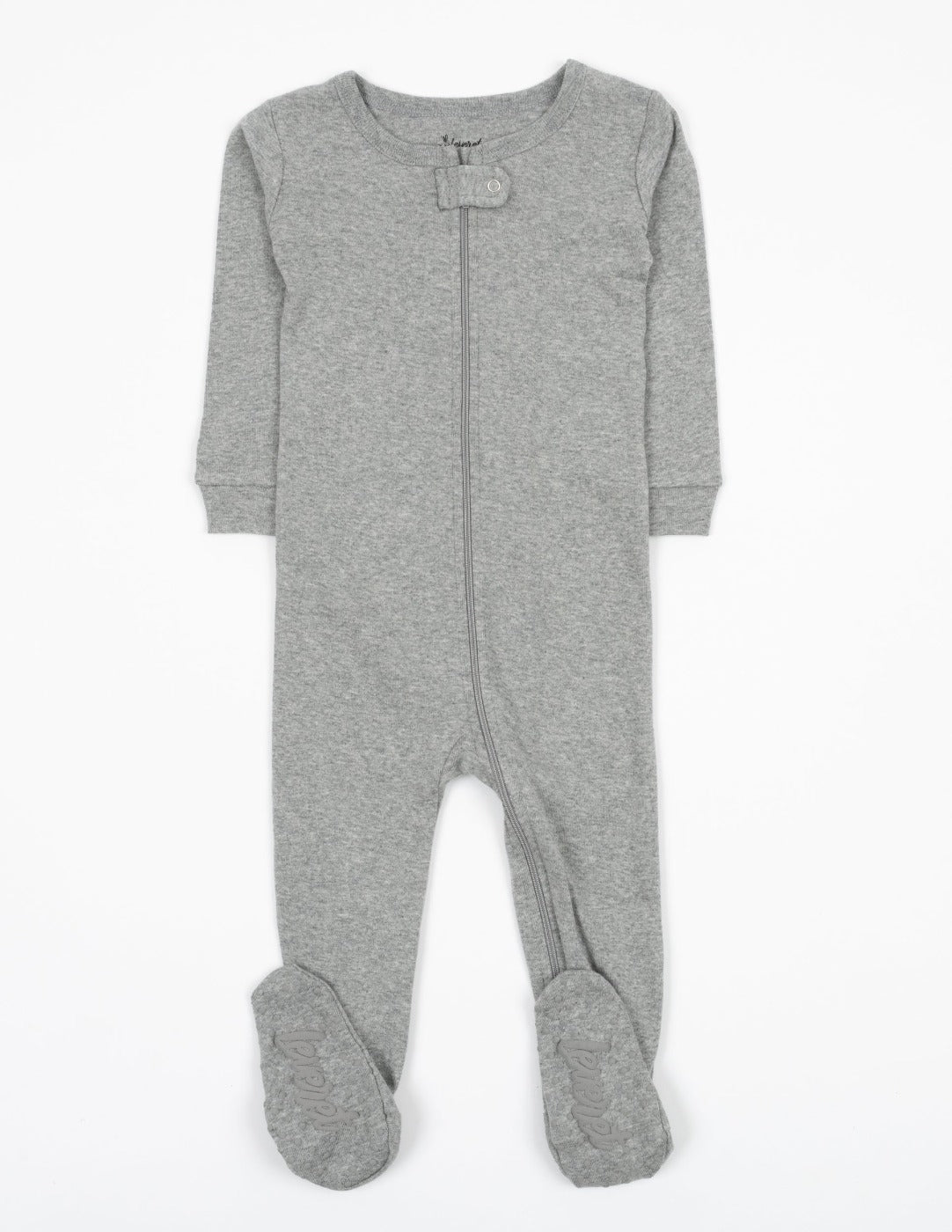 Solid Color Light Grey Footed Pajamas – Leveret Clothing