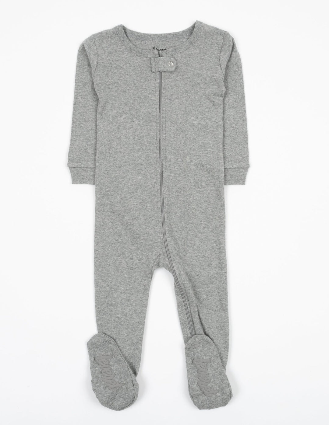 Solid Color Light Grey Footed Pajamas - Main Image