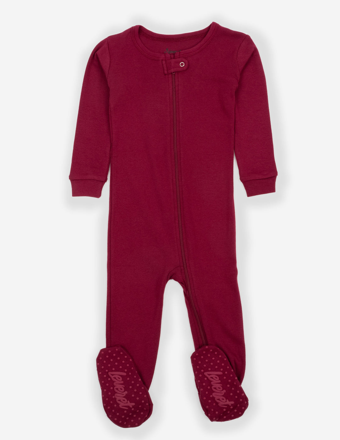 Solid Color Maroon Footed Pajamas – Leveret Clothing