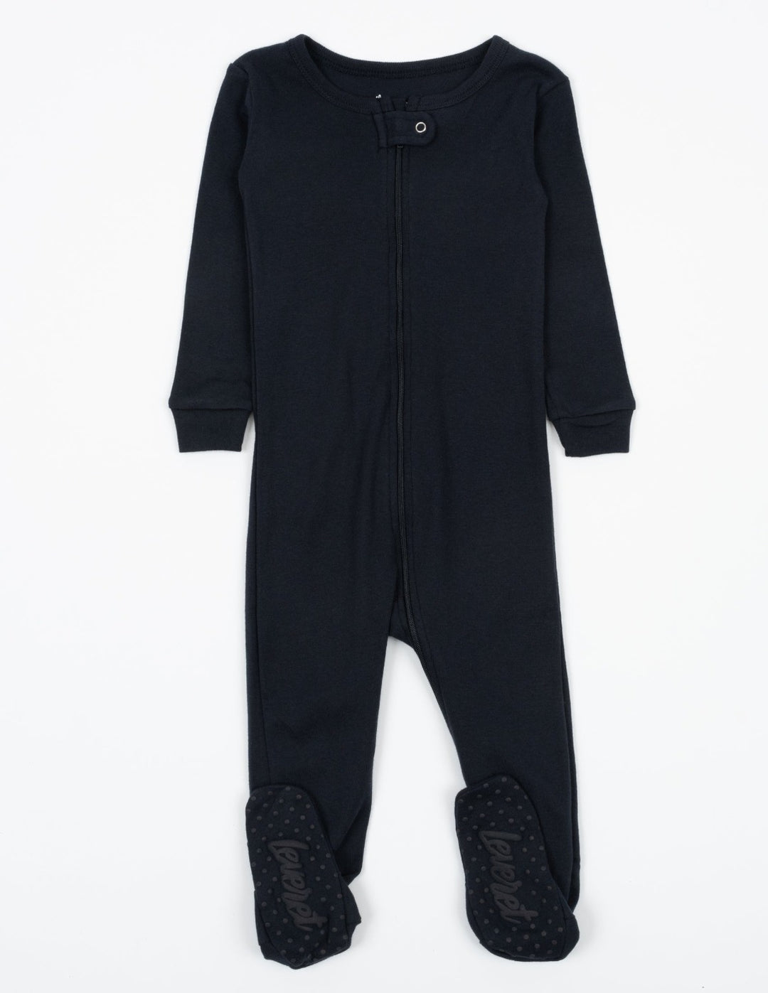 solid color navy baby footed pajama