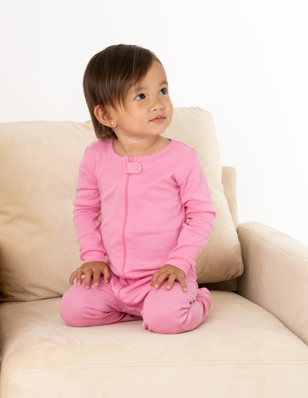Solid Color Pink Footed Pajamas – Leveret Clothing